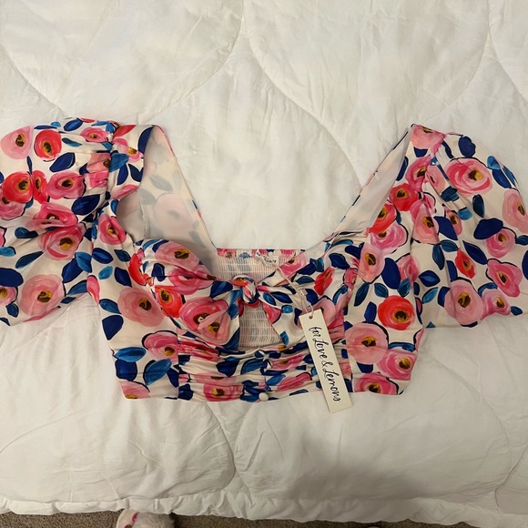 For Love And Lemons Tops - FOR LOVE AND LEMONS CROP TOP